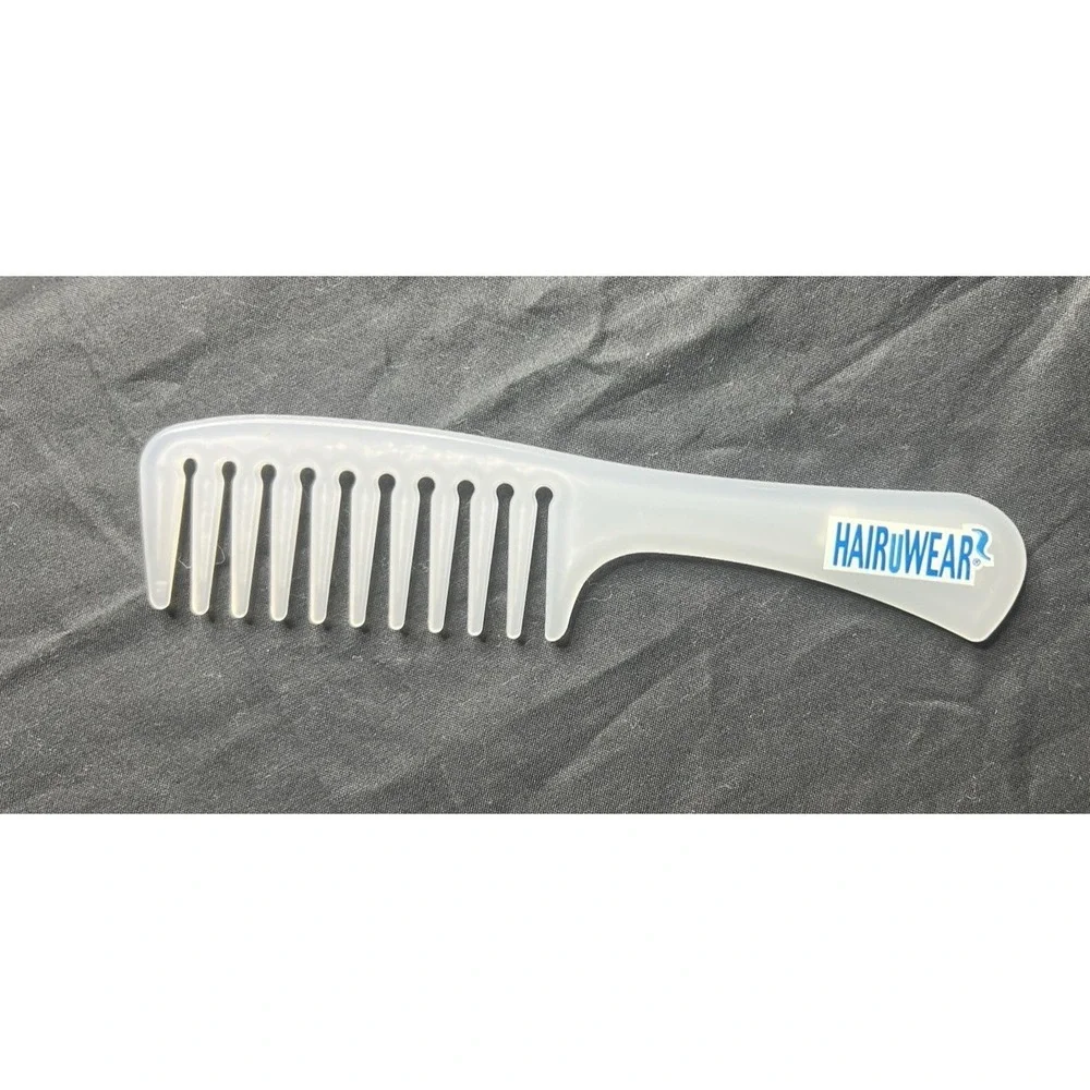 HAIRuWEAR Comb White Wide Tooth‎ Wig Comb -  8.5 x 2